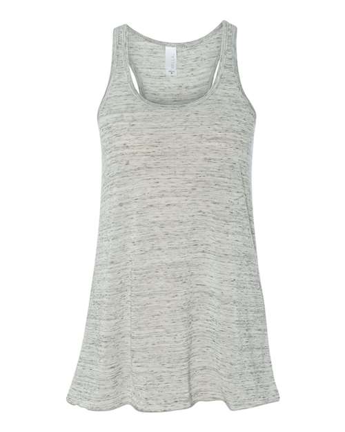 Blank Bella Canvas Women's Flowy Racerback Tank White Marble Sublimation B8800 RTS