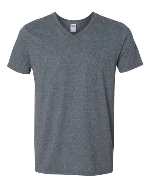 Blank Gildan Softstyle V-Neck Unisex Heather T-Shirt 64V00 RTS