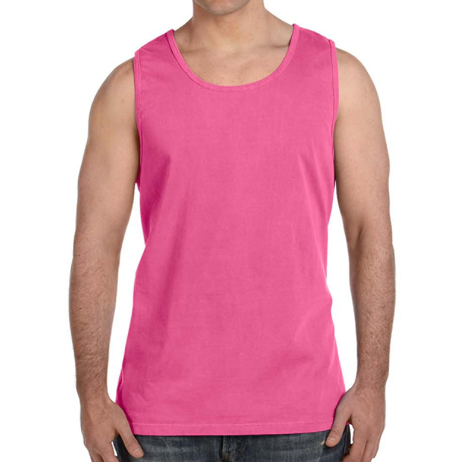Blank Comfort Colors Unisex Heavyweight RS Tank Neon Pink C9360 RTS