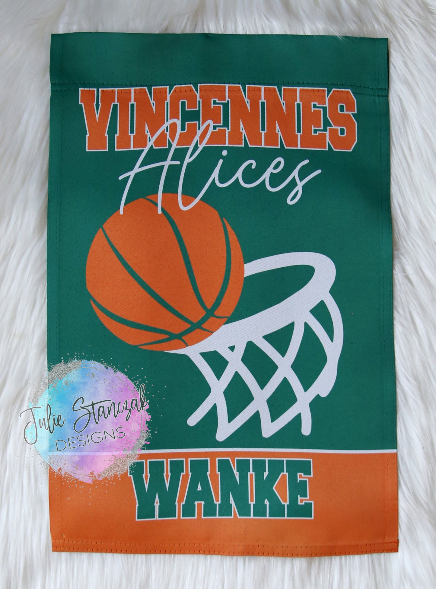 Basketball Garden Flag Personalized Any School