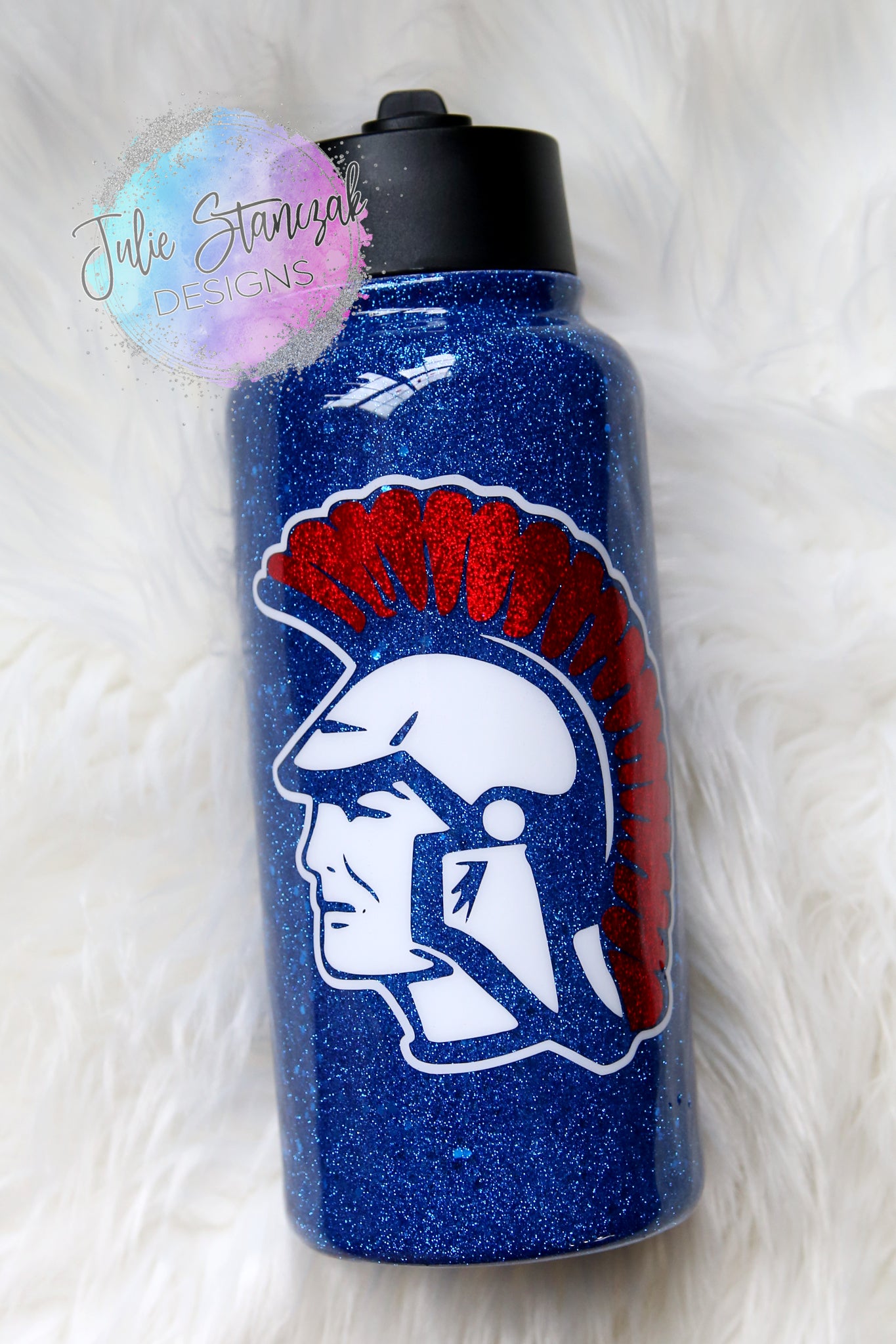 South Knox Spartans Glitter Tumbler