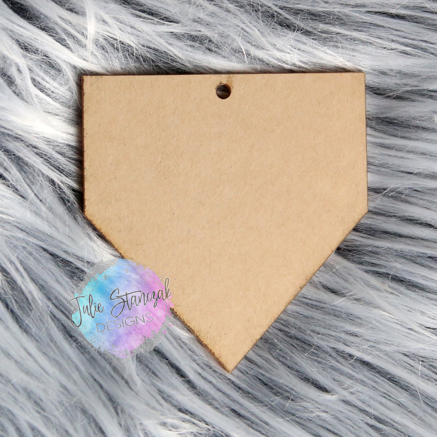 Blank Acrylic Baseball Home Plate Clear Keychain