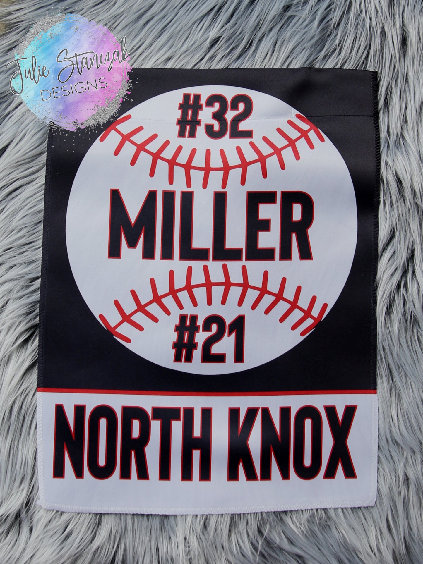 Baseball Personalized Garden Flag 2