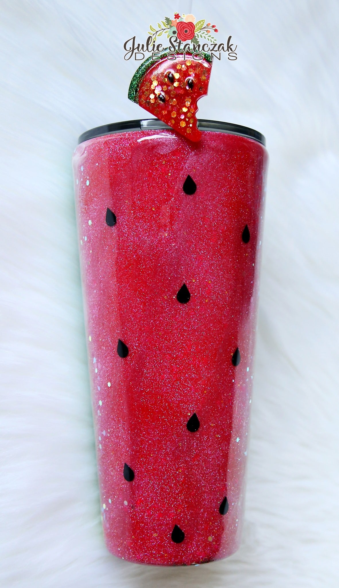 Watermelon Glitter Tumbler