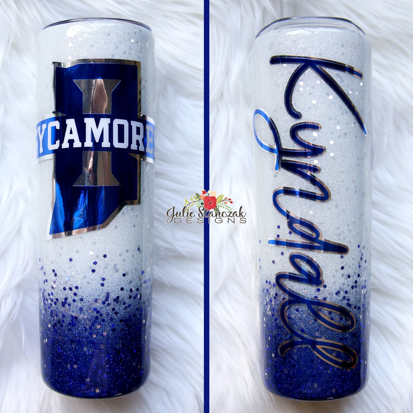 Indiana State University ISU Metallic Logo Tumbler