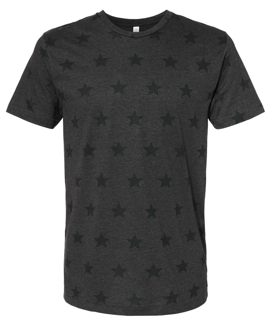 Blank Code Five Star Print Dark Gray T-Shirt RTS