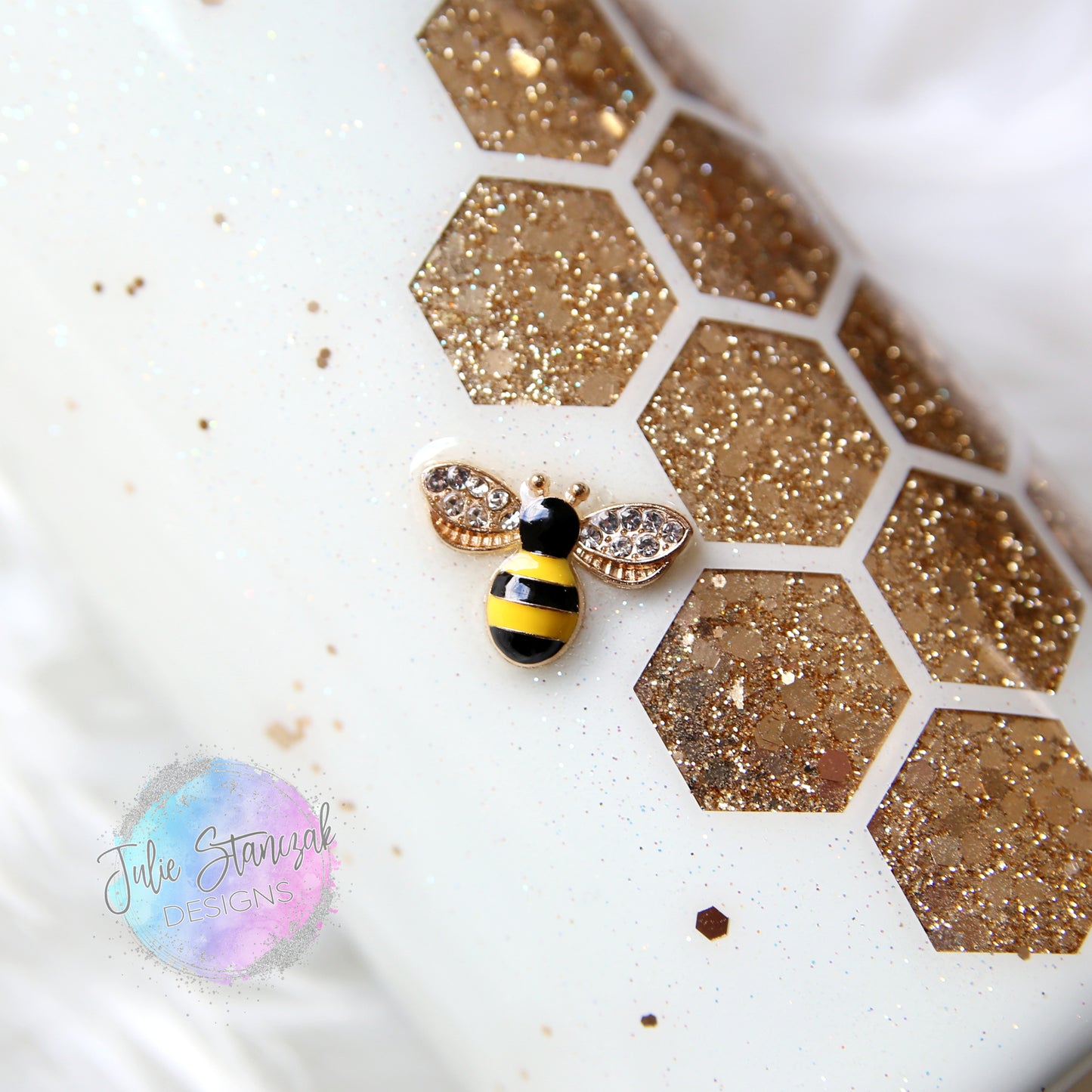 Bee Honey Drip Glitter Tumbler