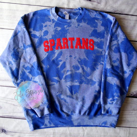 South Knox Spartans Acid Wash Bleached Crewneck RTS