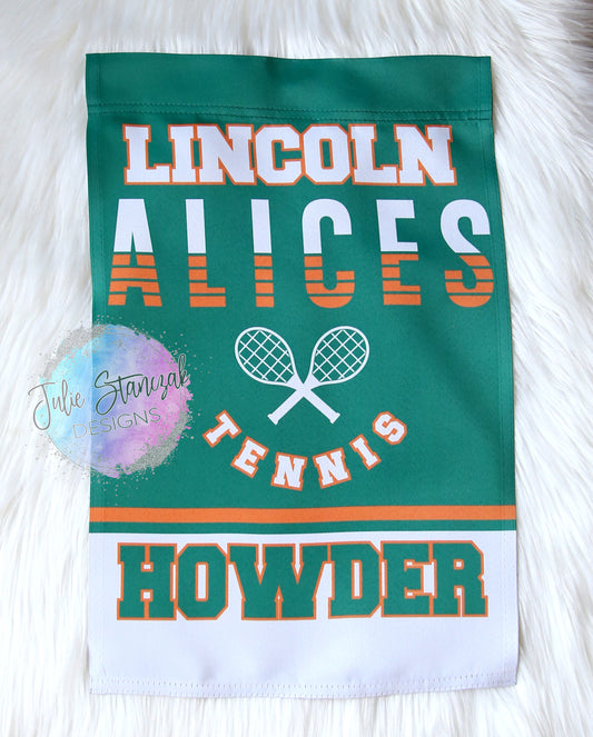 Tennis Personalized Garden Flag