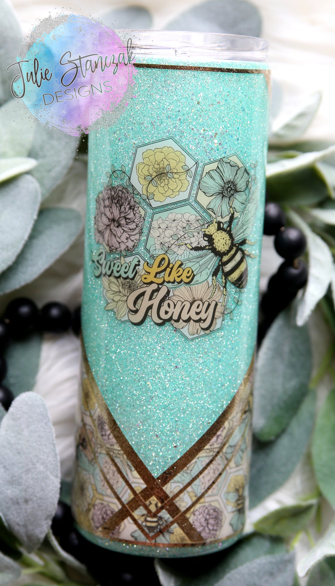 Sweet Like Honey Bee Glitter Tumbler RTS