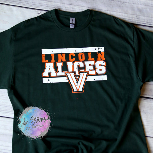 Vincennes Lincoln Alices Distressed Lines Vinyl