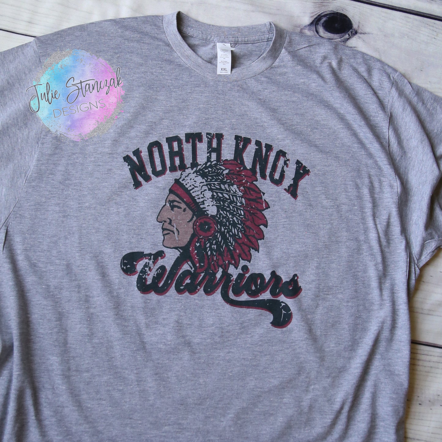 North Knox Warriors Vintage Retro Distressed RTS