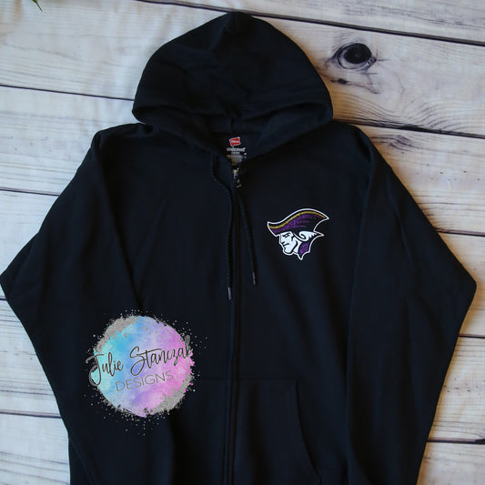 Rivet Patriots Zip Up Glitter Hoodie RTS