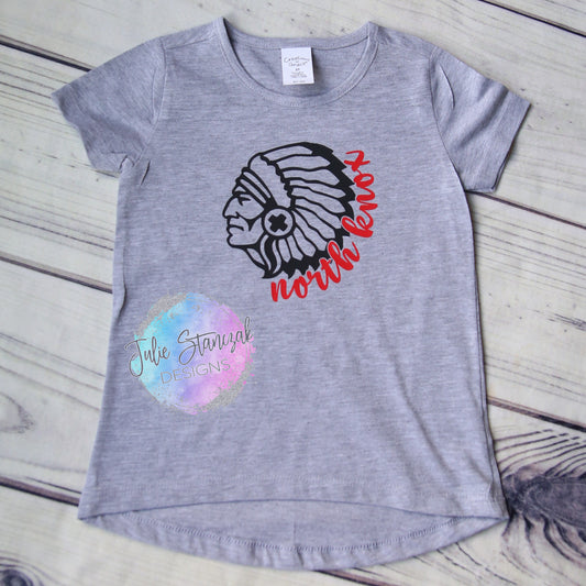 North Knox Warriors Mascot Toddler Tunic RTS