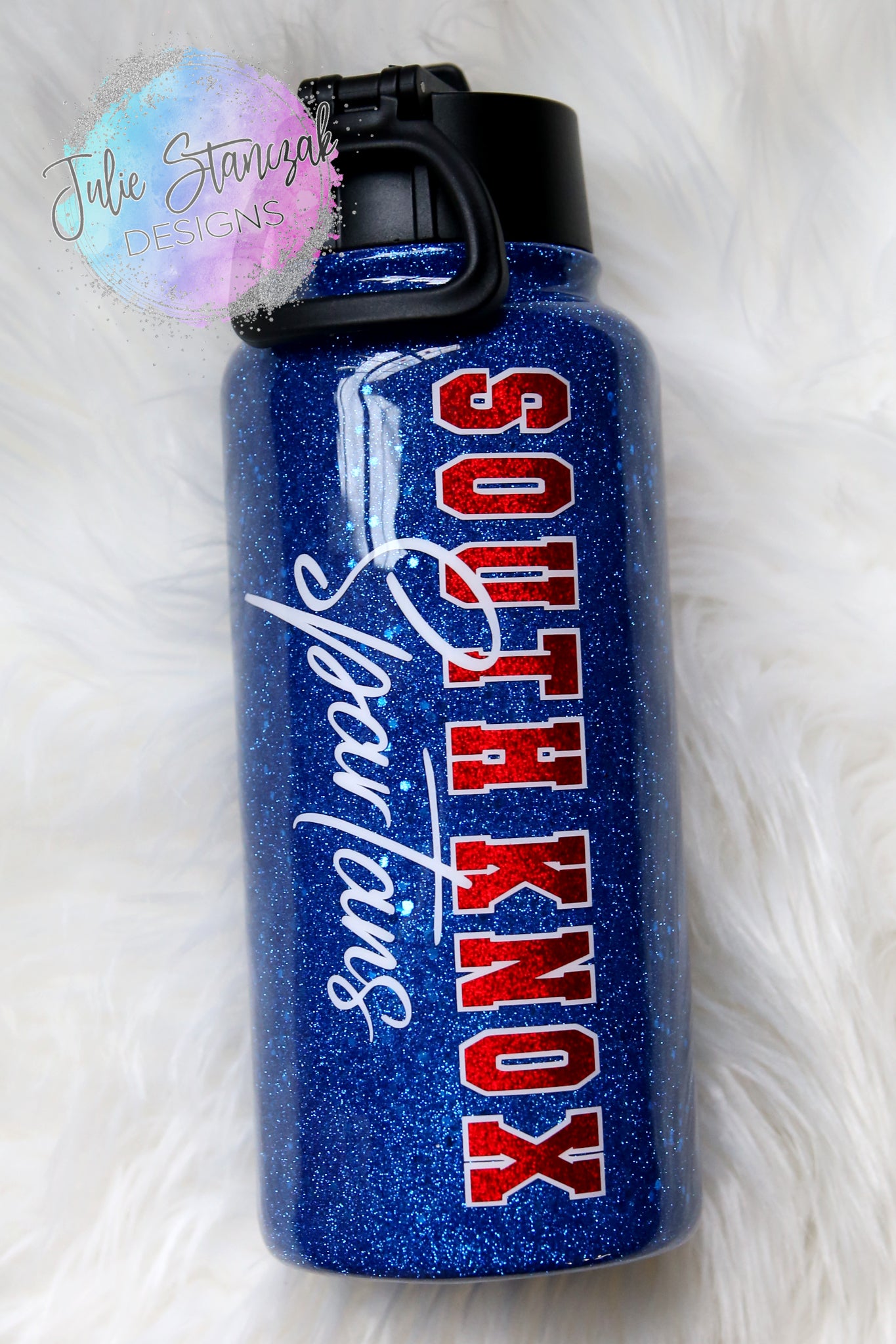 South Knox Spartans Glitter Tumbler Hydrosport Bottle RTS