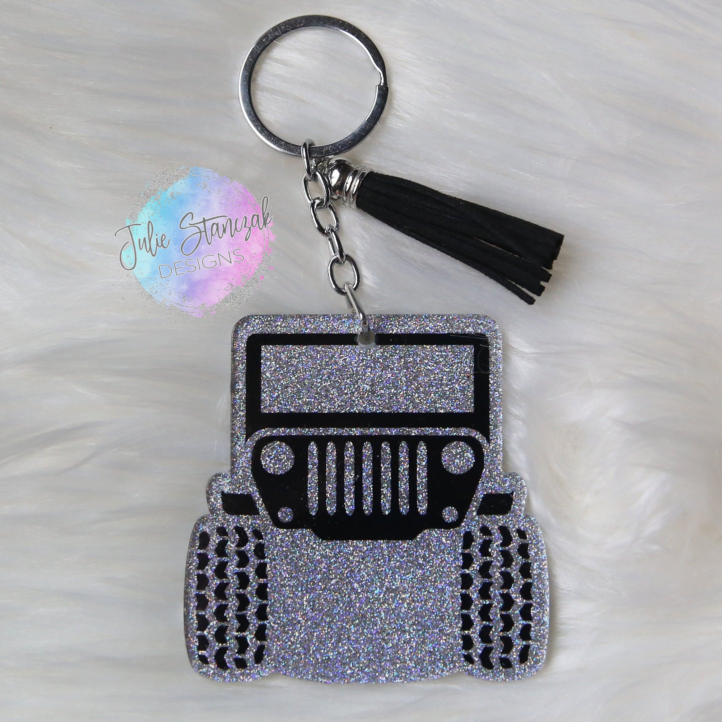 Jeep Glitter Keychain RTS