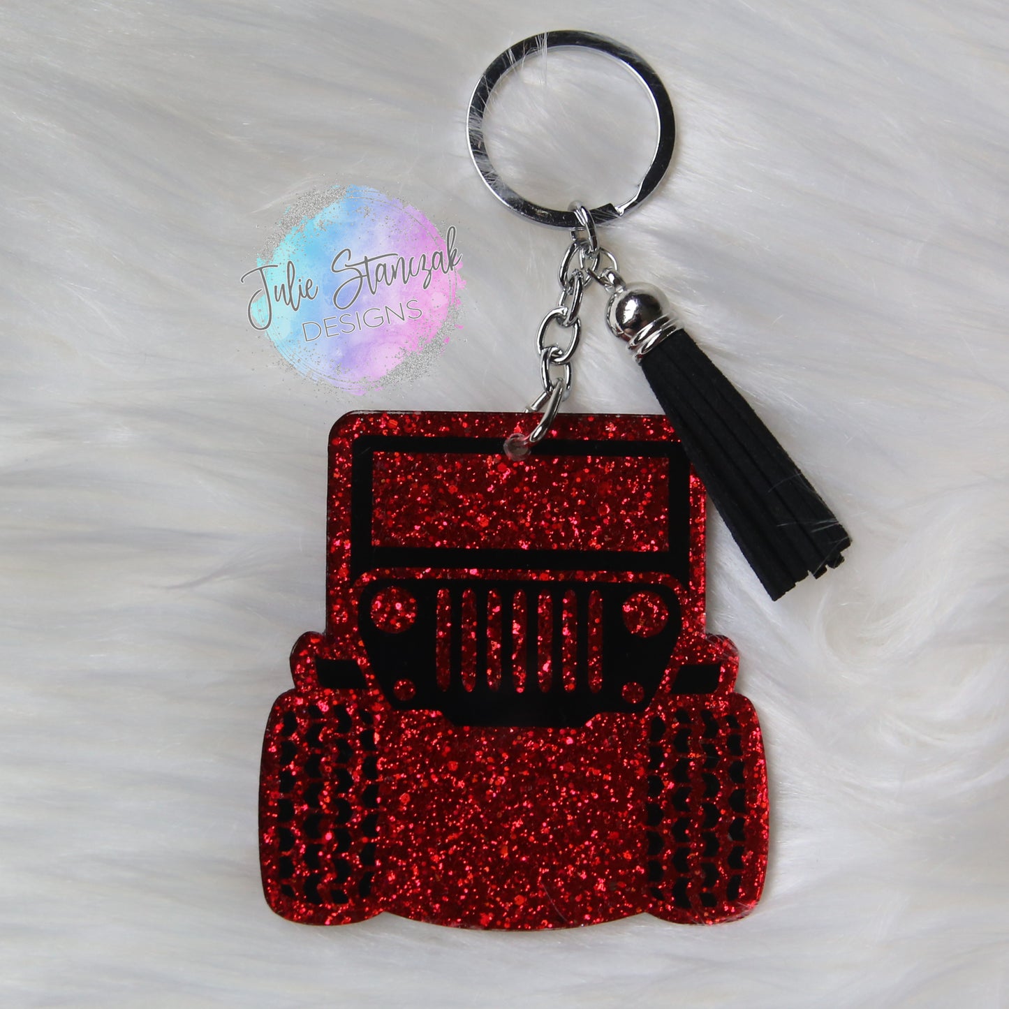 Jeep Glitter Keychain RTS