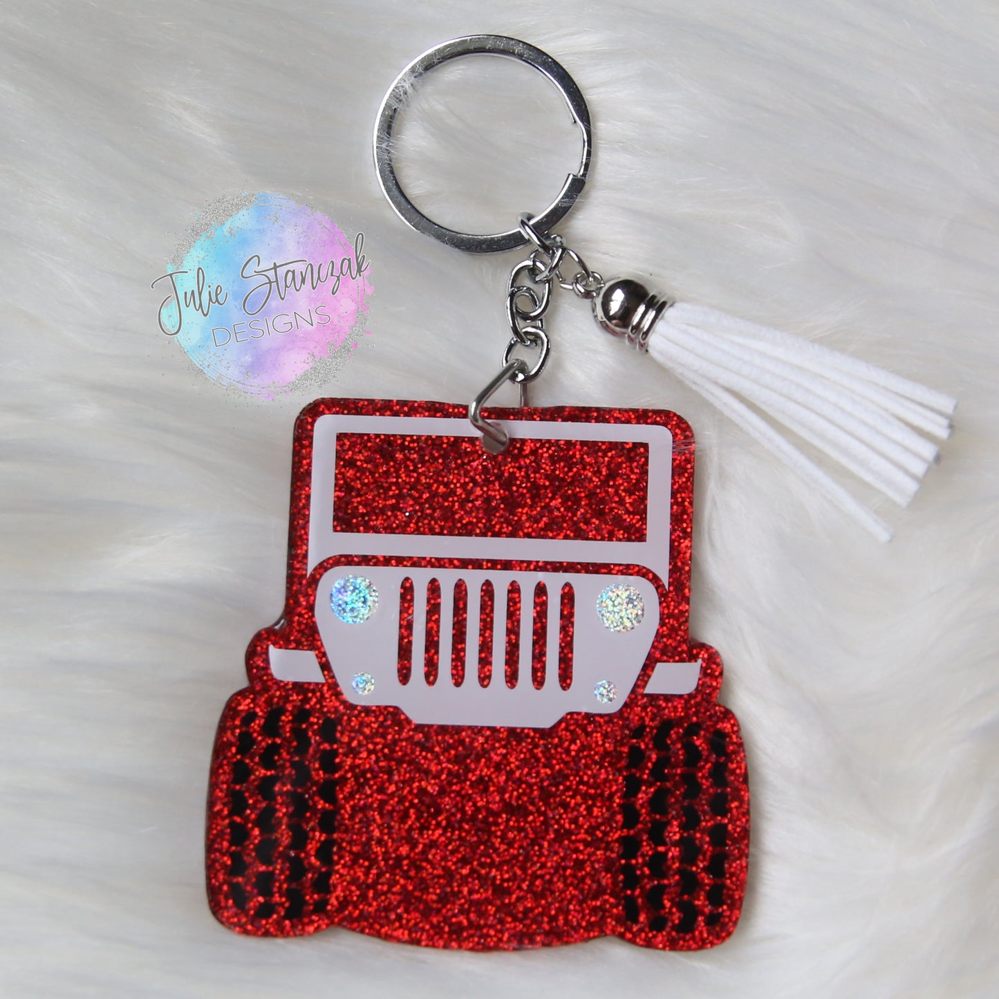 Jeep Glitter Keychain RTS