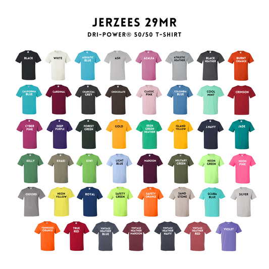 Blank Jerzees 50/50 Unisex T-Shirt 29M RTS
