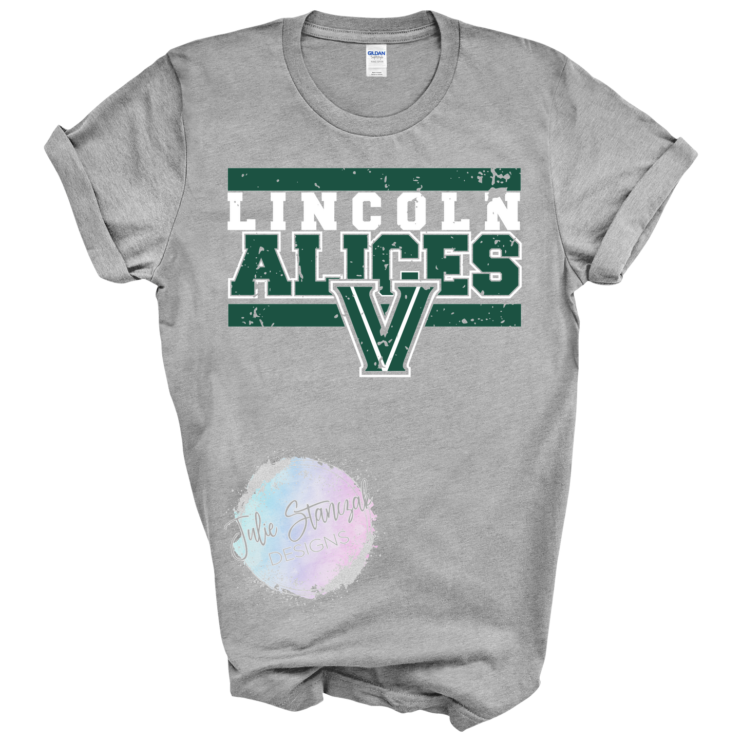 Vincennes Lincoln Alices Distressed Lines Vinyl