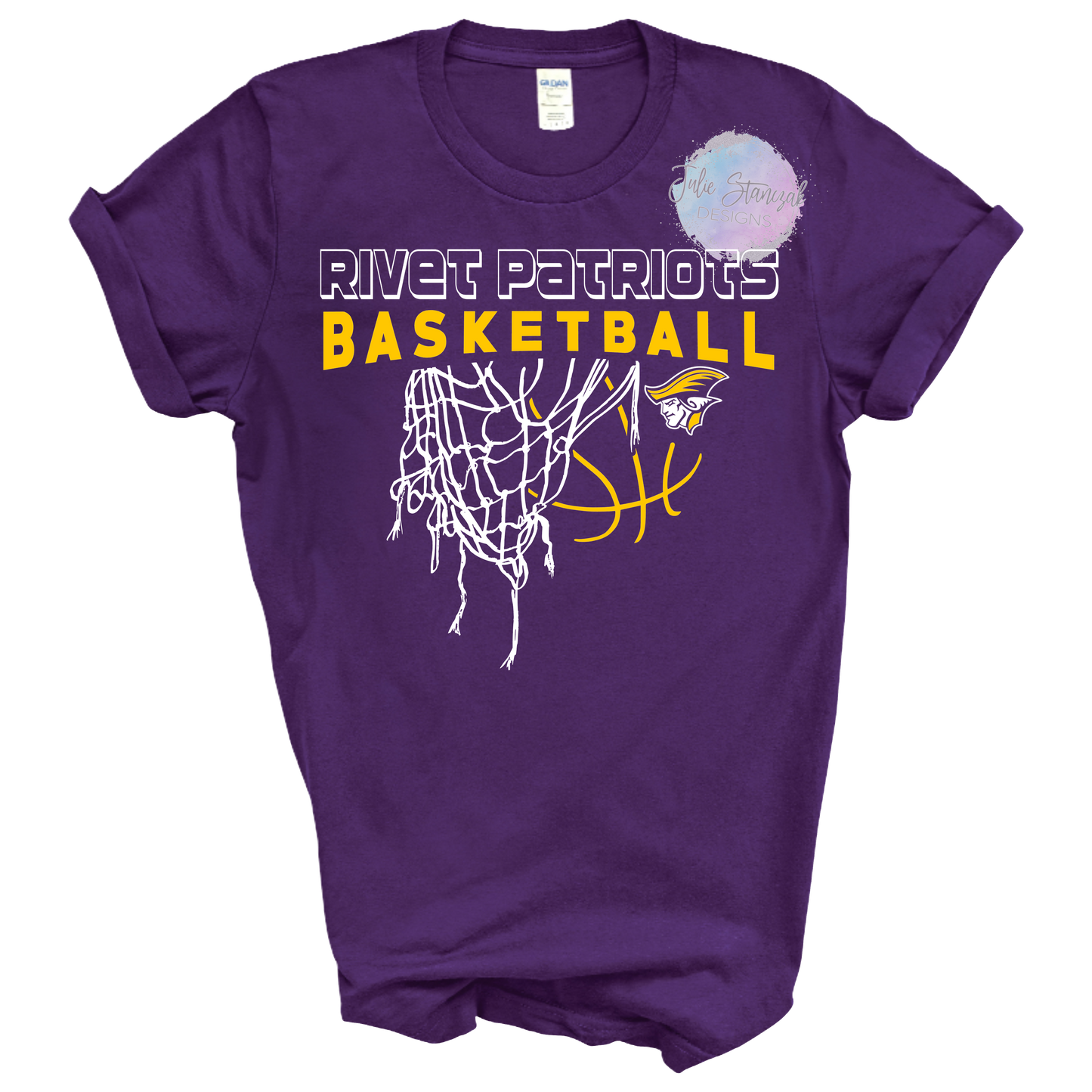 Rivet Patriots Basketball Net Mascot