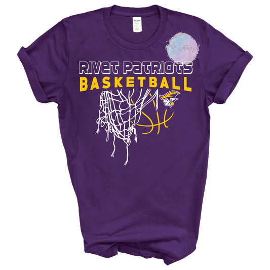 Rivet Patriots Basketball Net Mascot