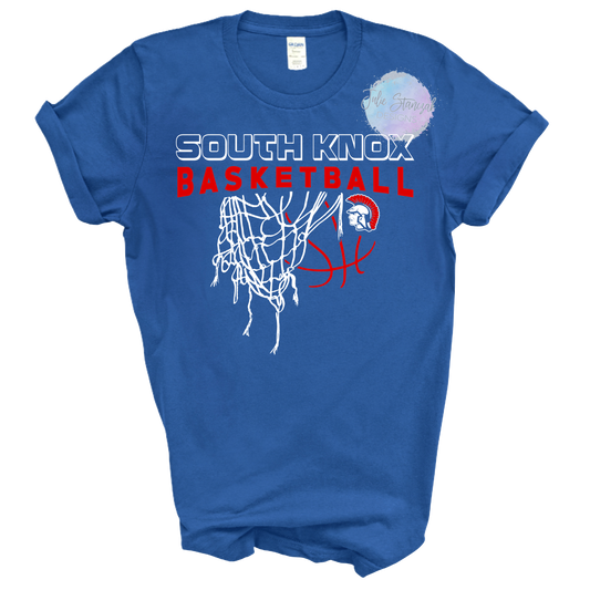 South Knox Spartans Basketball Net Mascot