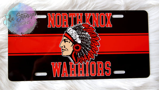 North Knox Warriors License Plate Logo