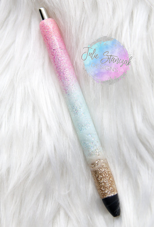 Beach Pastel Sunset Glitter Pen