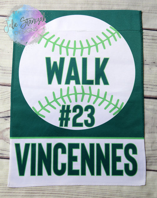 Baseball Personalized Garden Flag 2