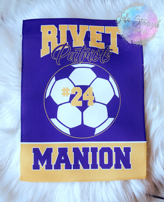 Soccer Personalized Garden Flag