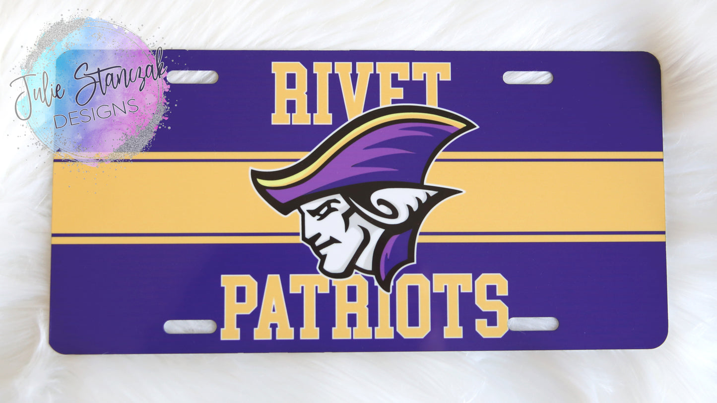 Rivet Patriots License Plate Logo