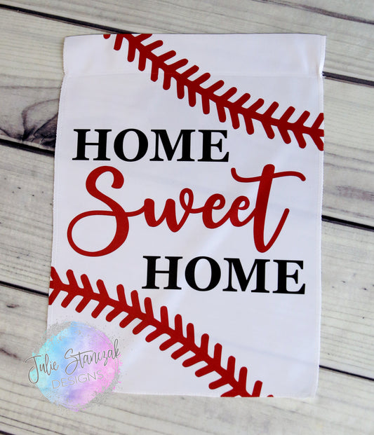 Baseball Home Sweet Home Garden Flag