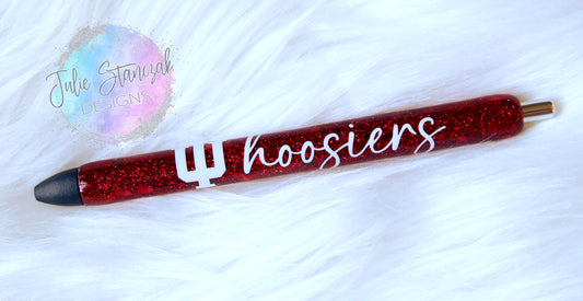 Indiana University IU Hoosiers Glitter Pen