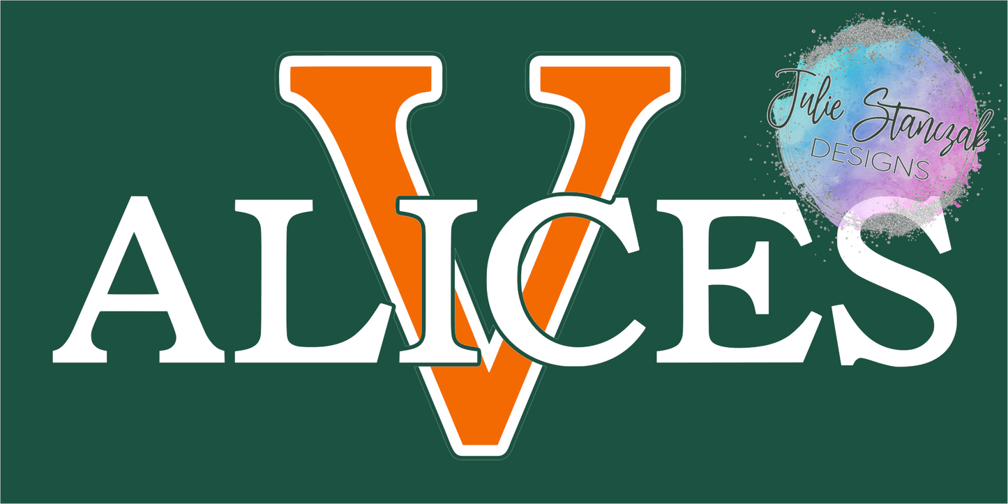 Vincennes Lincoln Alices License Plate Logo - 2 options