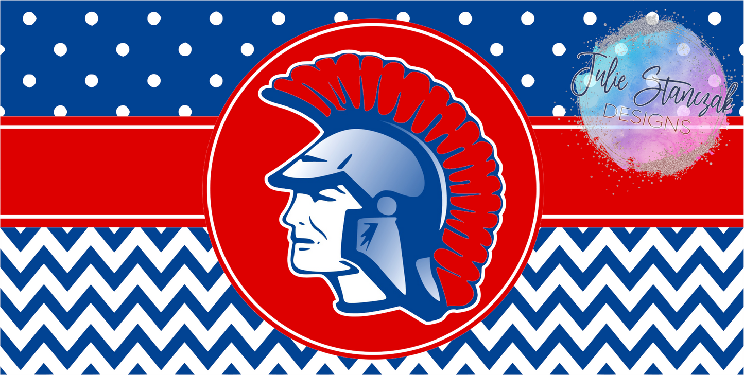 South Knox Spartans License Plate Dot Chevron - 2 Options