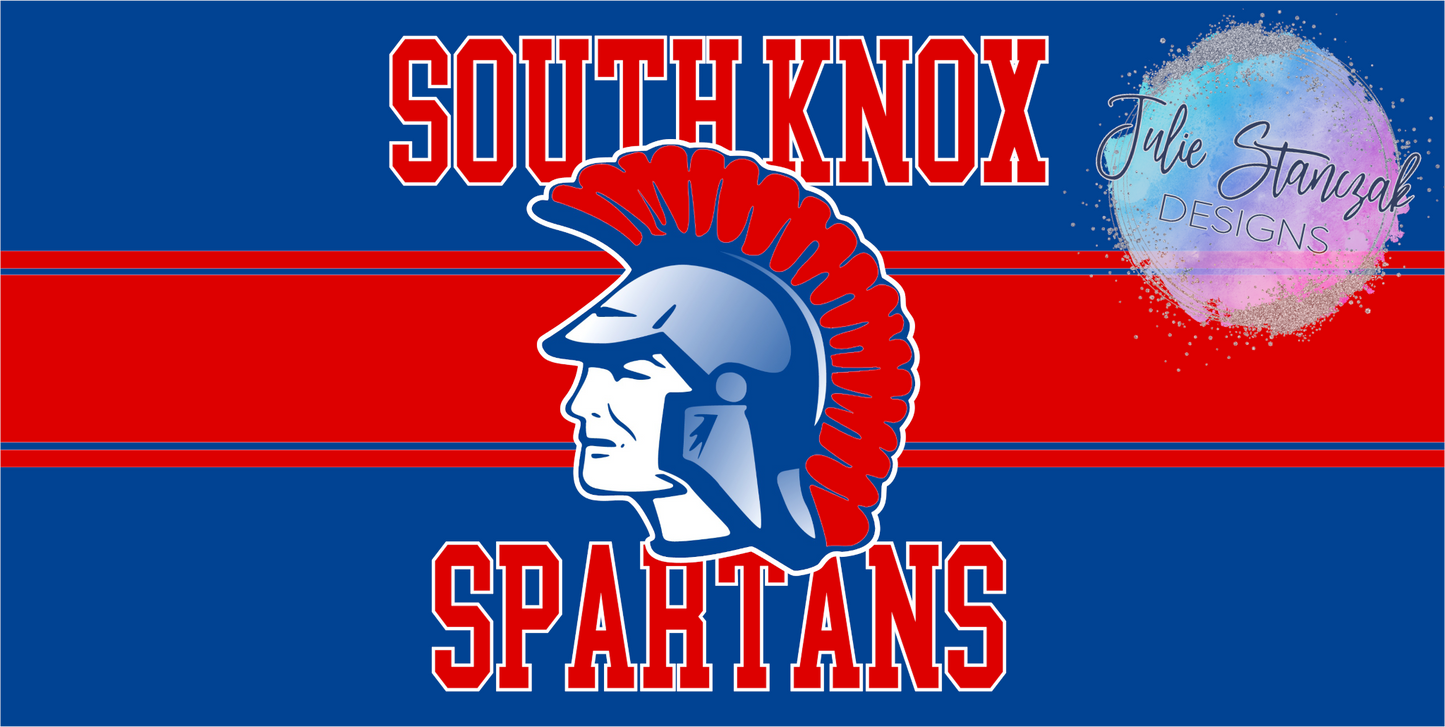 South Knox Spartans License Plate Logo